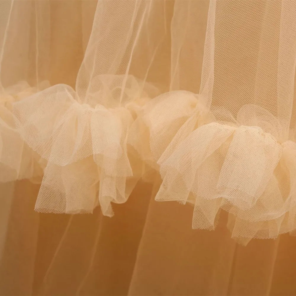 Wedding Tulle Table Skirt 6FT/9FT Purple Pink White Mesh Dining Table Decoration Table Cover For Wedding Reception Banquet