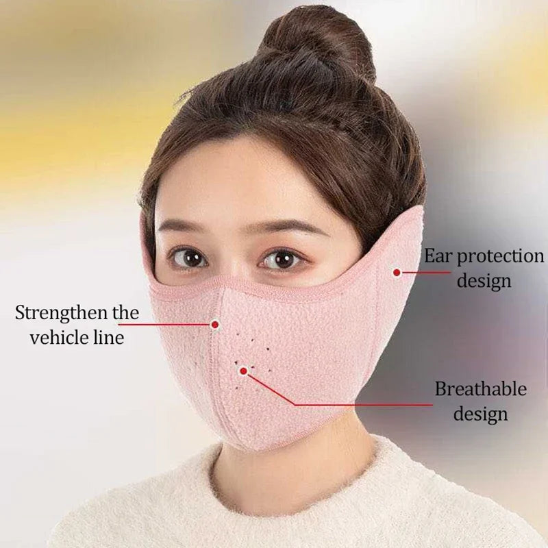 Bicycle Face Mask Outdoor Skiing and Cycling Thermal Windproof Ear Mask Motion Breathable Riding and Cold Proof Mask in Winter