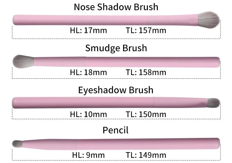 Purple Pink Makeup Brushes Set Synthetic Hair Vegan Brush 8 Pcs Beauty Tool For Foundation Eye Shadows Blending Powder Cosmetic