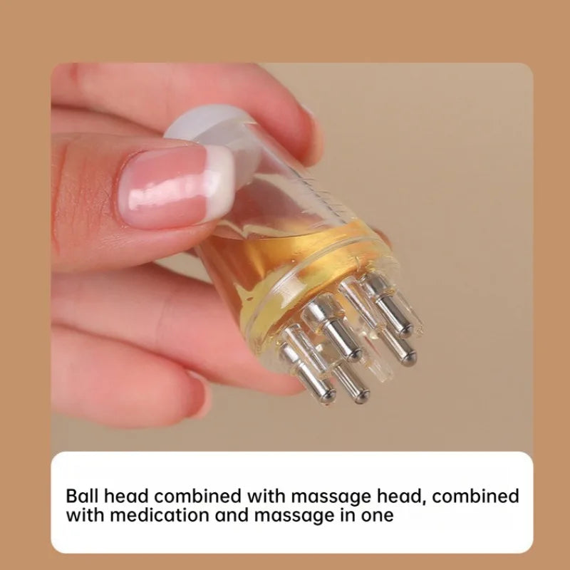 6ml Scalp Applicator, Mini Head Massager, Roll-On Brush, Hair Growth Oil Applicator, Massage Comb