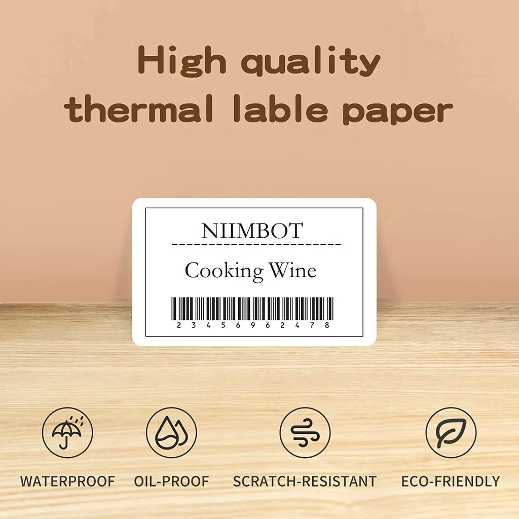 NiiMbot B1 B21 Mini Thermal Portable Label Printer 1/10Rolls Barcode Sticker Self-adhesive Printing Labeling Machine Tag Price