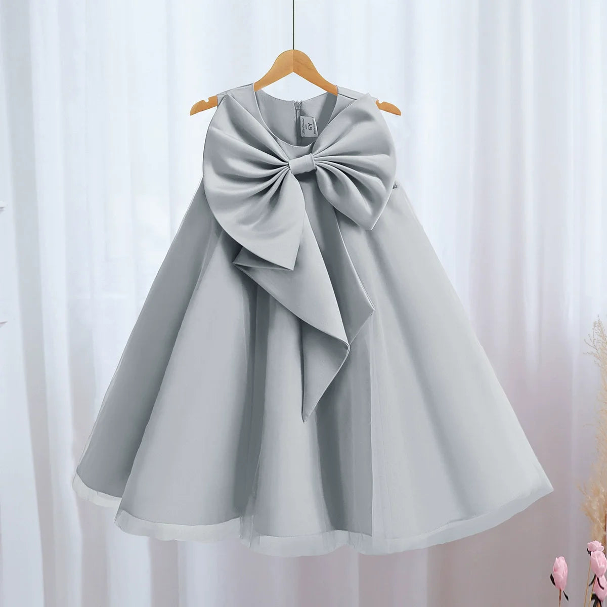 2 3 4 5 6 7 8 Years Summer Girls Dress Sleeveless Bow Elegant Little Princess Dress Piano Performance Costumes New Kids Clothes