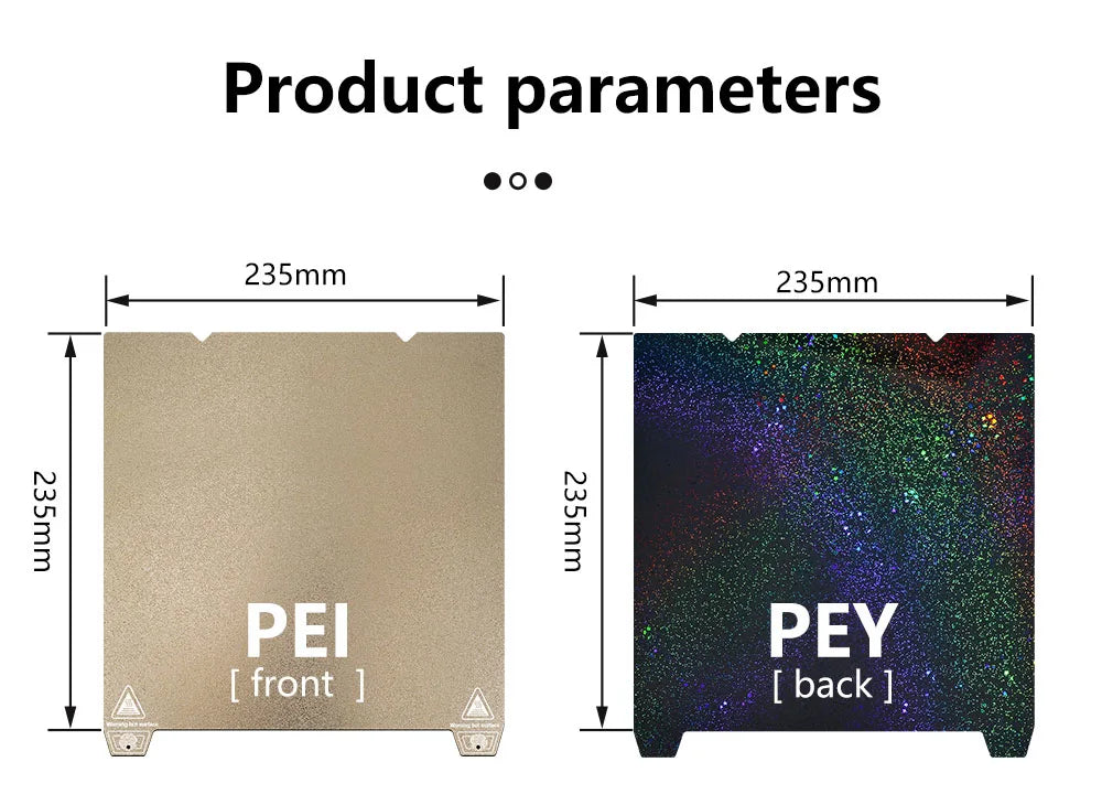 Spring Steel Smooth Sheet 235x235mm magnetic base Build Plate For Creality K1/ Ender3 V3-SE S1 S1 Pro PEI PEO Texture Pei