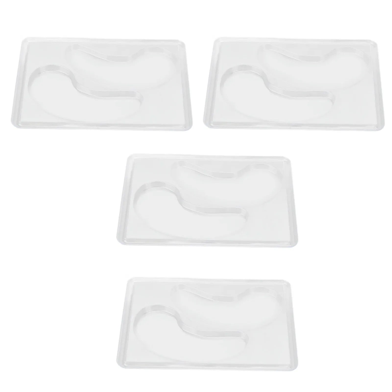 12Pcs Under Eye Patches Molds DIY Healthy Natural Reusable Transparent Eye Mask Patch Tray Plate Face Mask Patch Molds