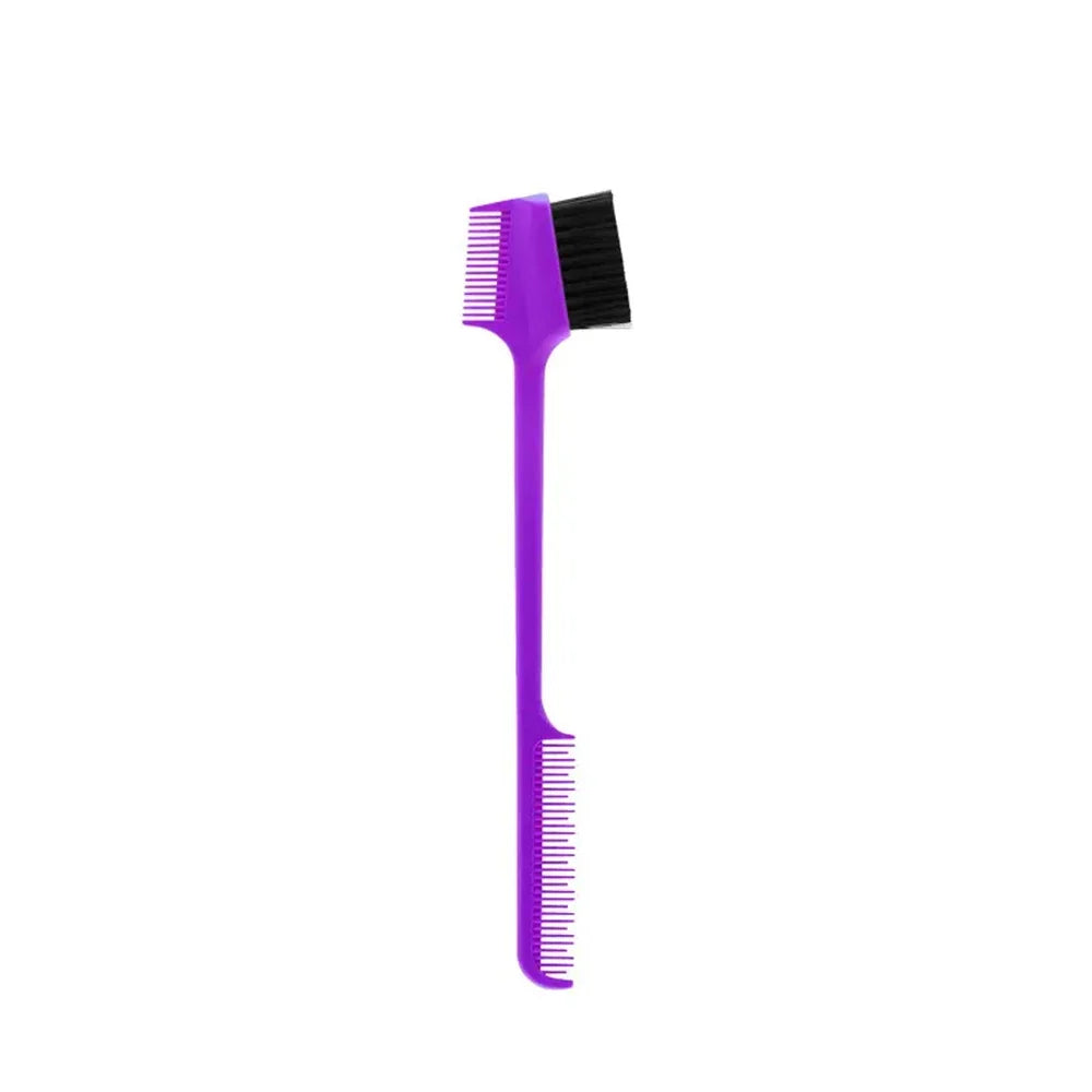 Three in One Edge Brush, Double-sided Edge Control Brush, Hair Salon Comb Brush, Beauty Tool Special for Real Hair Wigs