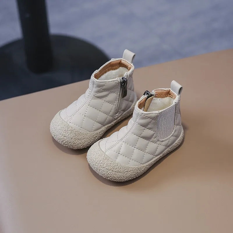 Winter Boots for Baby Boys Outdoor Girls Snow Boots Plush Children Cotton Shoes Non-slip Kids Casual Shoes Infant Toddler Shoes
