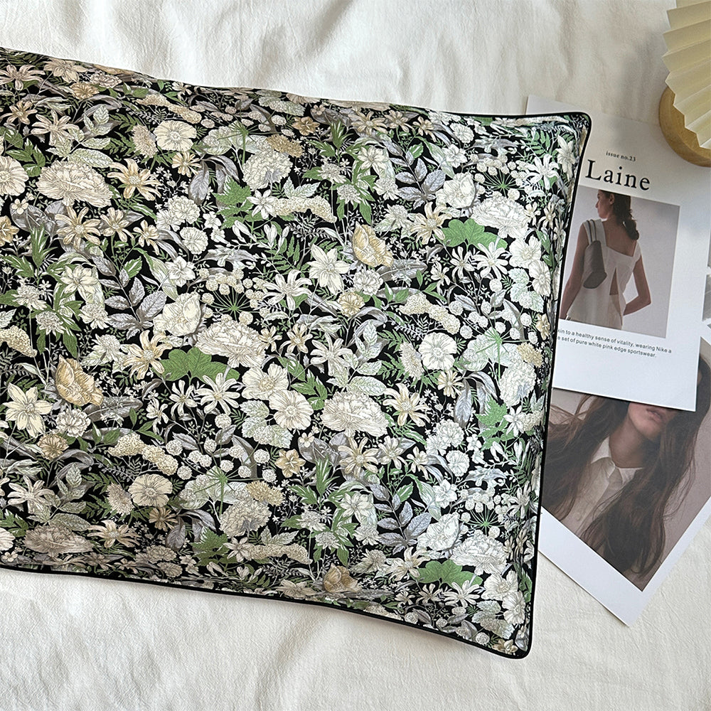 25 Momme Pure Natural Silk Pillow Case Envelope Design Printed Pillow Case Skincare Smooth Single sided Mulberry Silk Pillowcase