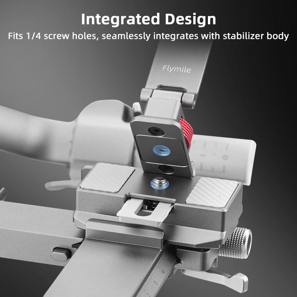 Flymile Adapter Clamp Cold Shoe Mount for DJI RS 4 Mini Magnetic Phone Holder With Cold Shoe Accessoise Compatible With Magsafe