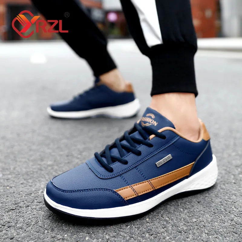 YRZL Men Shoes Sports Sneakers Shoes Non Slip Lightweight Lace Up Leisure Shoe Footwear Tennis Walking Men Shoes Masculino