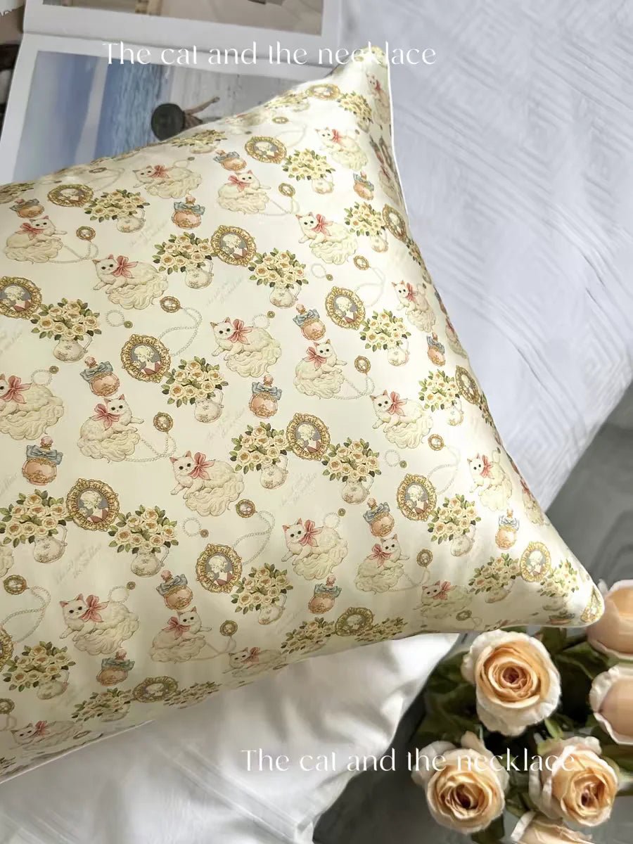 25 Momme Pure Natural Silk Pillow Case Envelope Design Printed Pillow Case Skincare Smooth Single sided Mulberry Silk Pillowcase