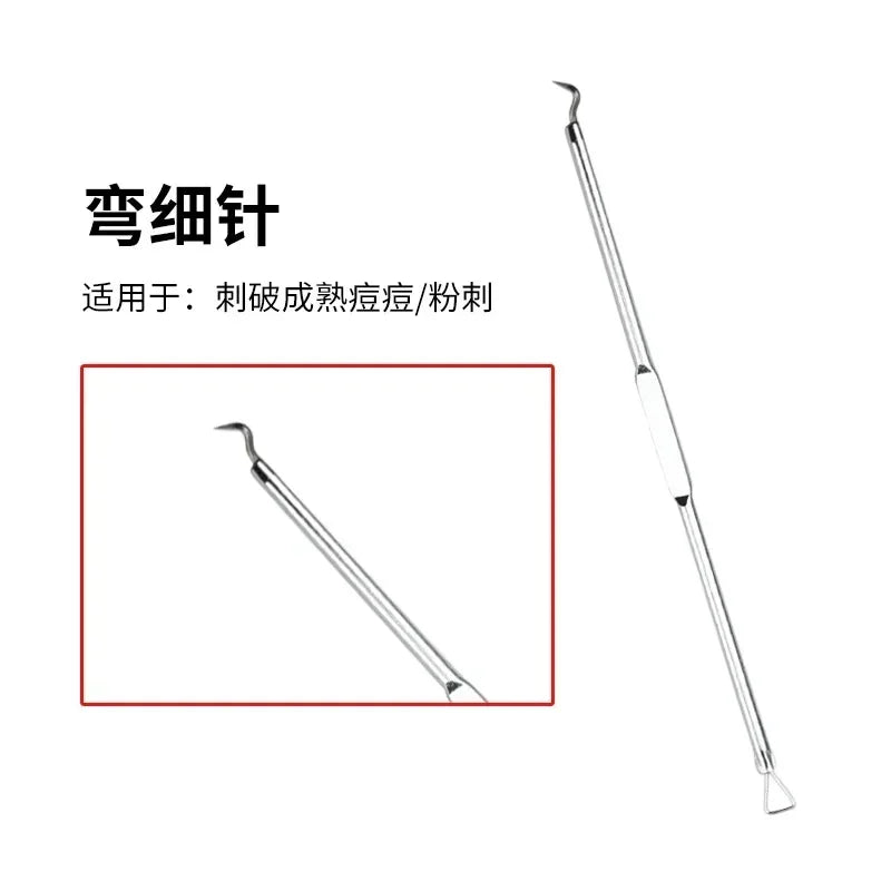 1PC Acne Clip Set Cell Clip Acne Needle Squeezing Blackhead Pressing Rod Cleaning Facial Stainless Steel Beauty Tool