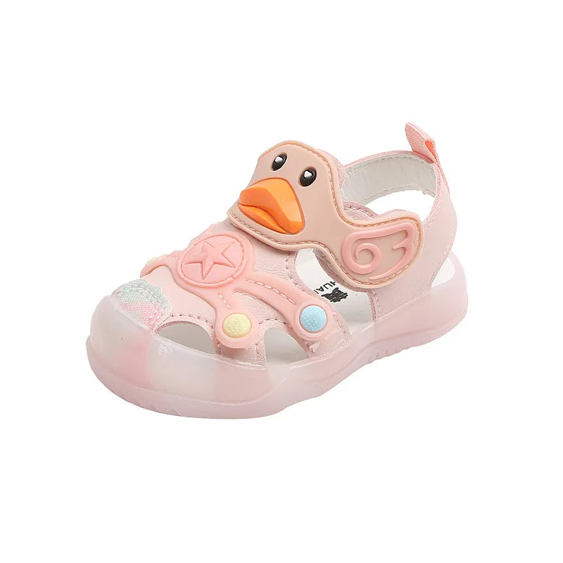Sandals Kids Shoe Colorful Boys Girls with Light on Kids Sandals Soft Soled Casual Style Shoe Sneakers Kids сандалии для девочек