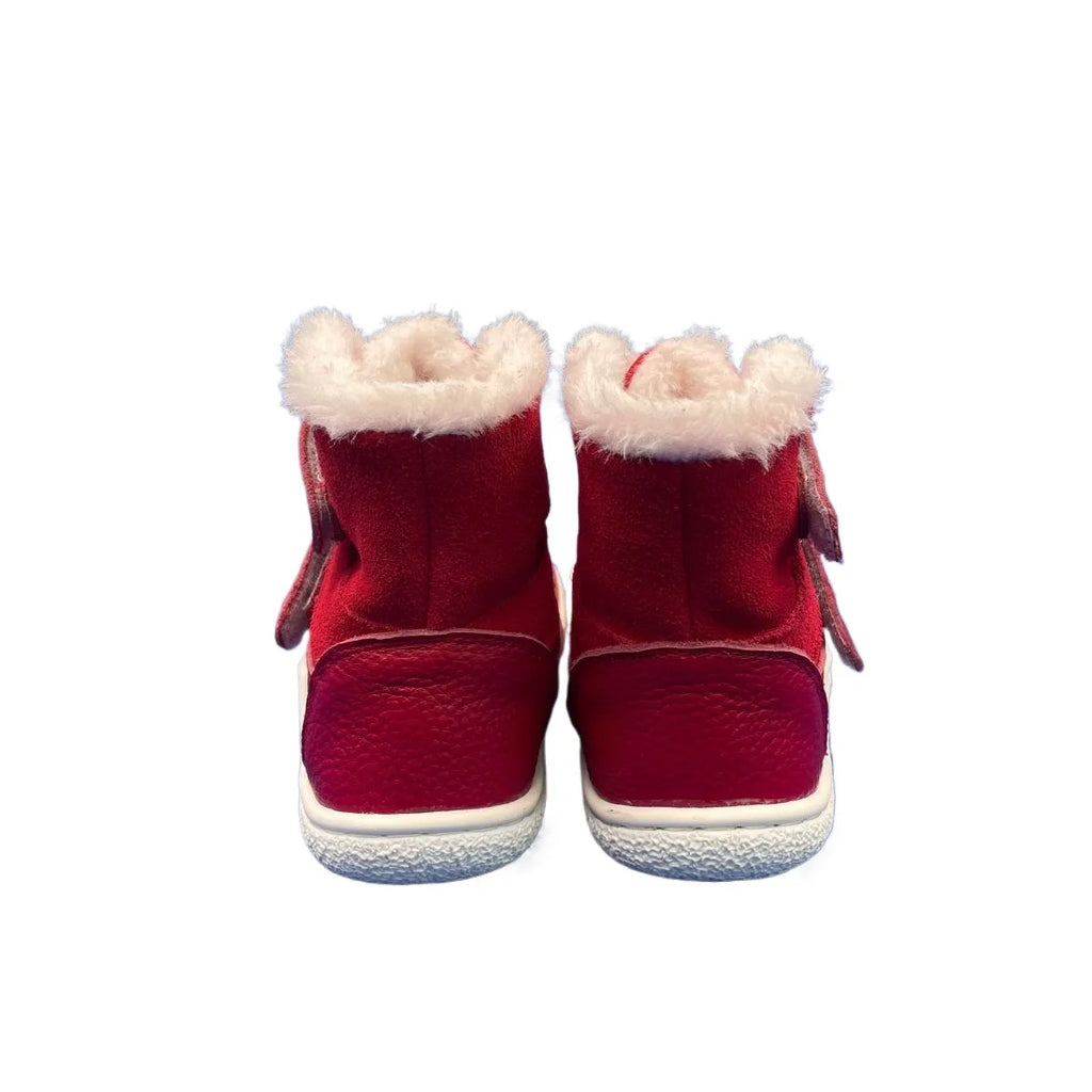 TipsieToes Top Brand Barefoot Genuine Leather Baby Toddler Girl Boy Kids Shoes For Fashion Winter Snow Boots 3 Straps Fur Inside