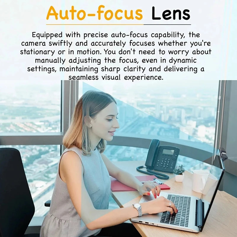 4K HD Mini Webcam With Microphone 2K Full HD Webcam 30fps Autofocus USB Web Cam For Auto Focus PC Laptop Video Shooting Camera