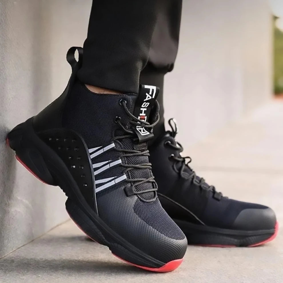 Men's Safety Work Shoes Indestructible Steel Toe Anti-puncture Comfort Protection Boots Outdoor Shoes Four Seasons Men Shoes
