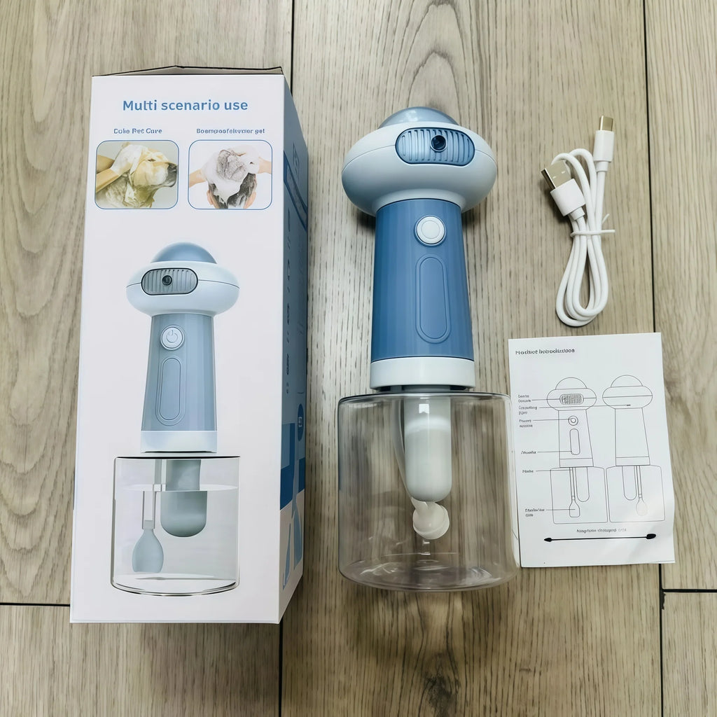 Automatic Dog Soap Dispenser Wireless USB Mute Dog Grooming Frother Cat Deeper Cleaning Bath Shampoo Foam Sprayer Pet Supplies