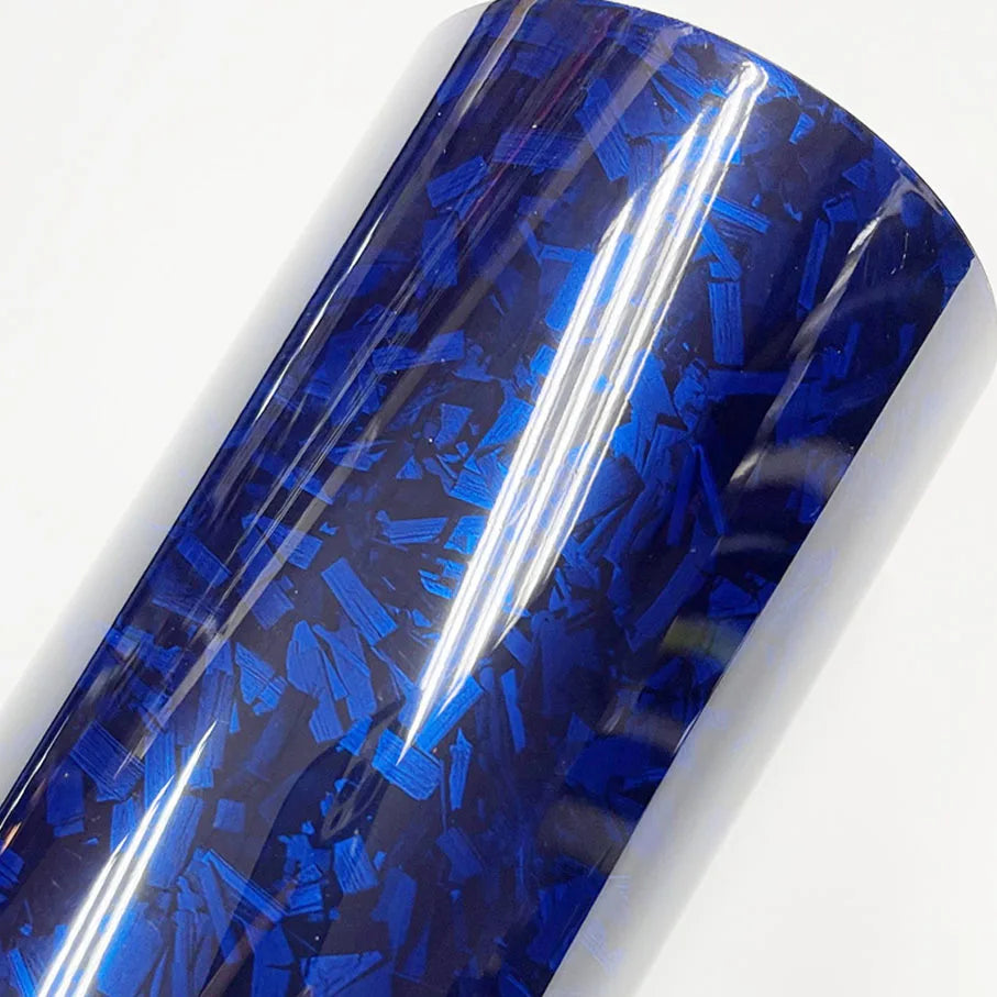 50cm*100cm PET Glossy Carbon Fiber Forged Black blue Red Vinyl Wrap Films Car Motorcycle Self Adhesive Body Film Stickers Auto