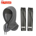 2Pcs Breathable Full Head Mask and Arm sleeve Set Unisex Summer Cooling Long Balaclava Face Mask Neck Cover for Cycling Fishing