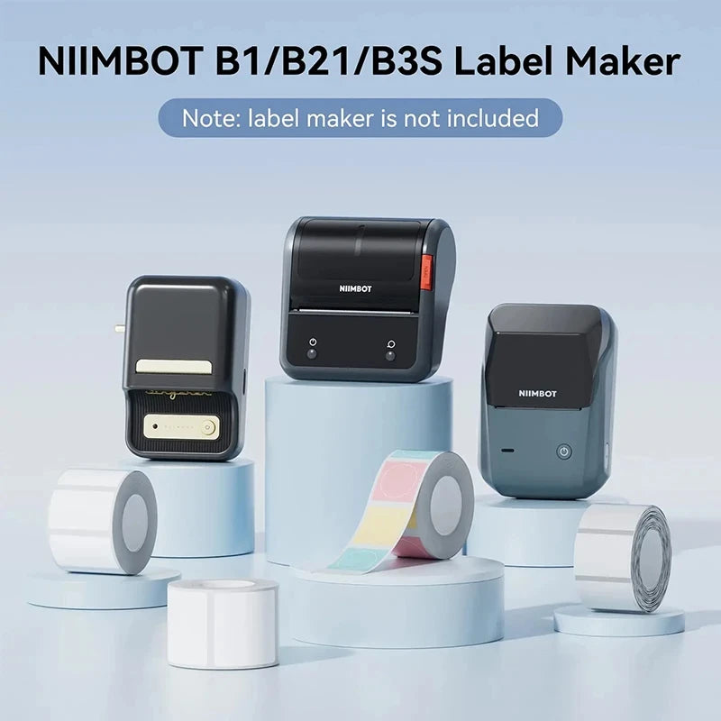 NiiMbot B1 B21 Mini Thermal Portable Label Printer 1/10Rolls Barcode Sticker Self-adhesive Printing Labeling Machine Tag Price