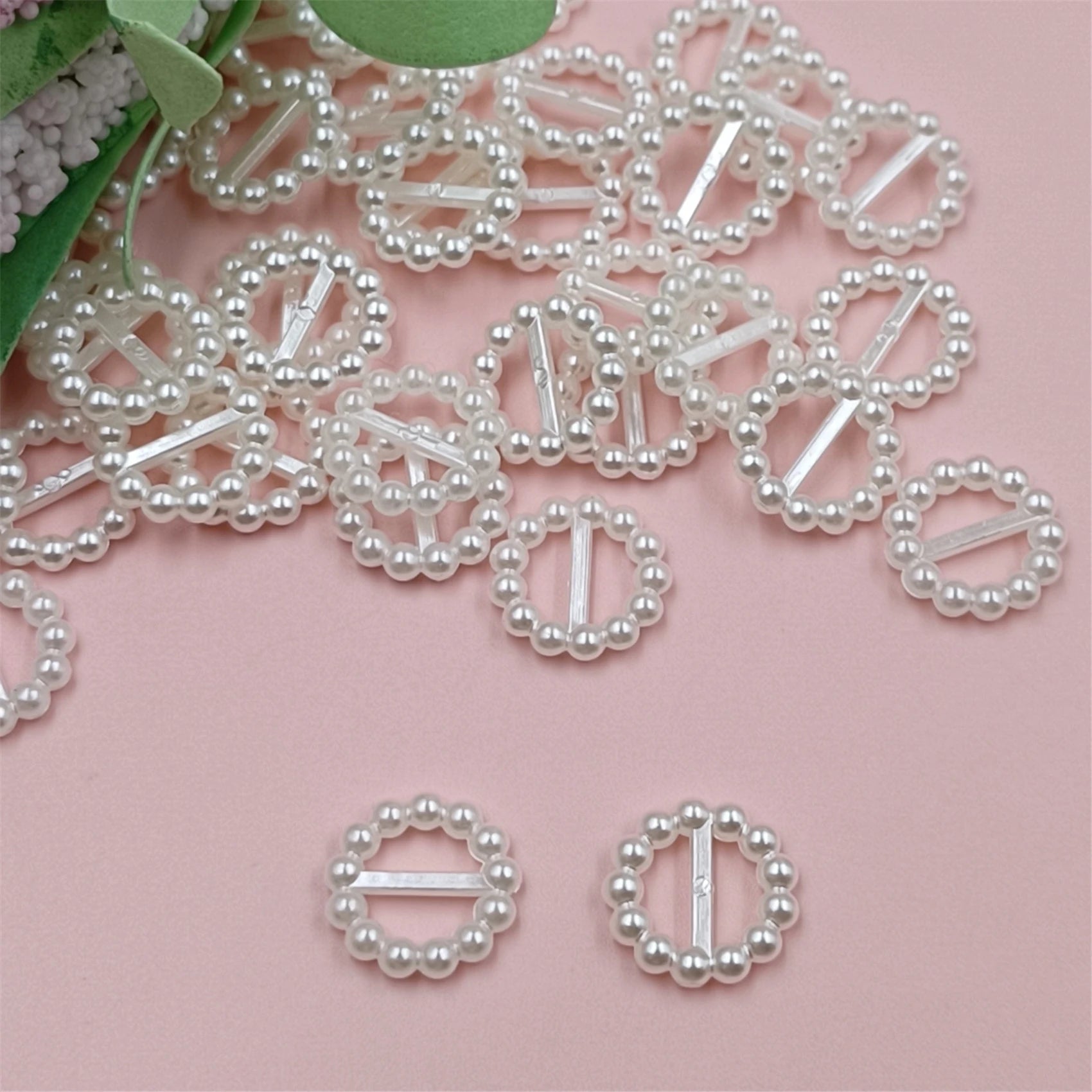 8-15mm 40pcs/pack Imitation Pearl Hollow Heart Star Flower Beads For Jewelry Making DIY Crafts Hairpin Material