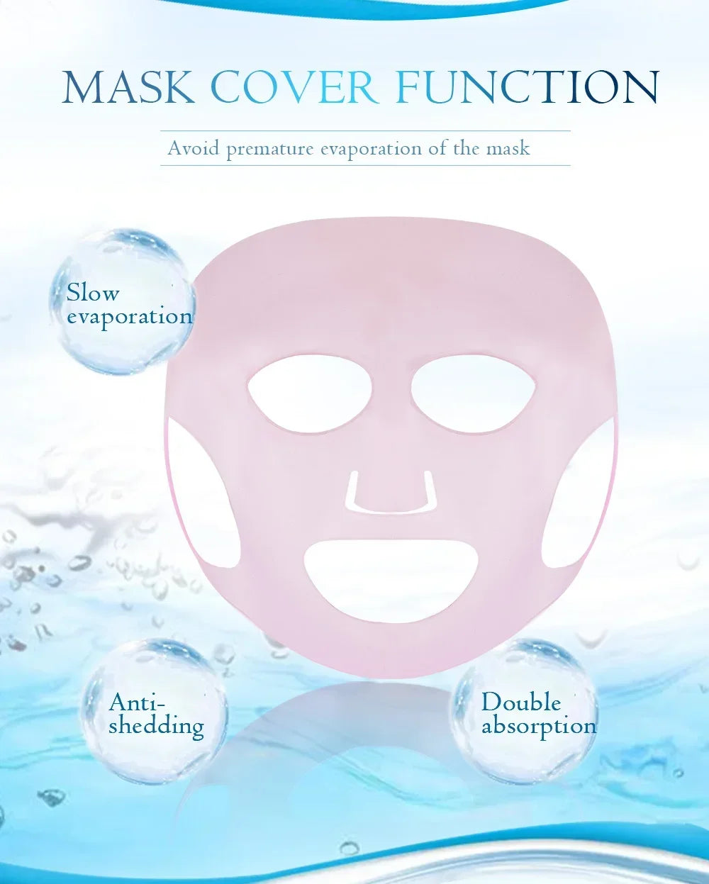2025 Silicone Mask Reusable Cover Face Skin Care Hydrating Moisturizing Mask For Sheet Prevent Evaporation Steam Beauty Tool