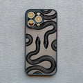 Luxurious Black Gold Snake Phone Case for IPhone 17 16 Plus 15 14 13 12 11 Pro Max Mini X XR Unique Dragon Shockproof Back Cover