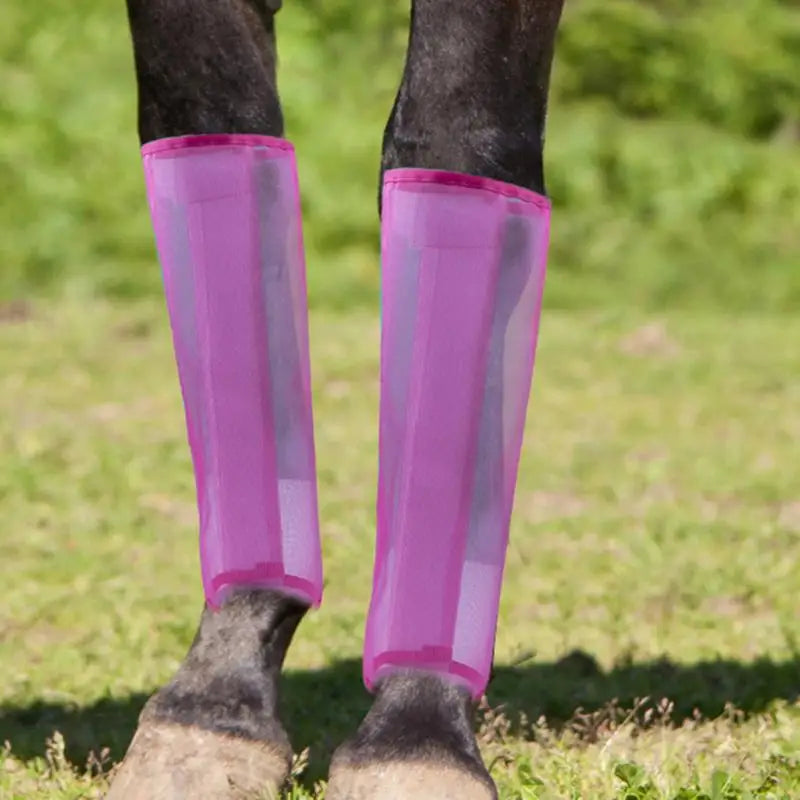 Horse Leg Guards 4 PCS Horse Leggins Reusable Fly Boots Fly Boots Horses Minimizes Leg Fatigue Reduces Stomping