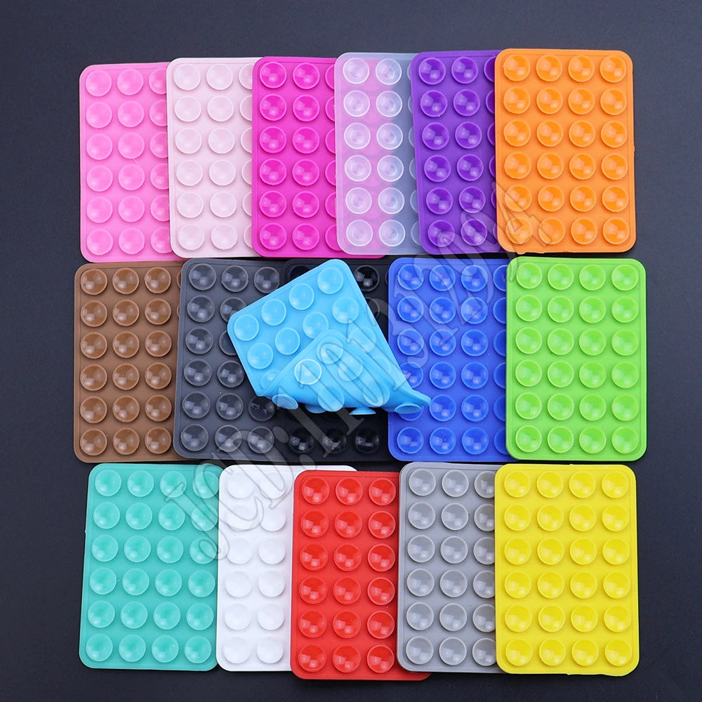 Silicone Mobile Phone Fixing Suction Cup Double Sided Fixed Pad Car Mounted Bracket Phone Case Universal Anti Slip Suction Cup
