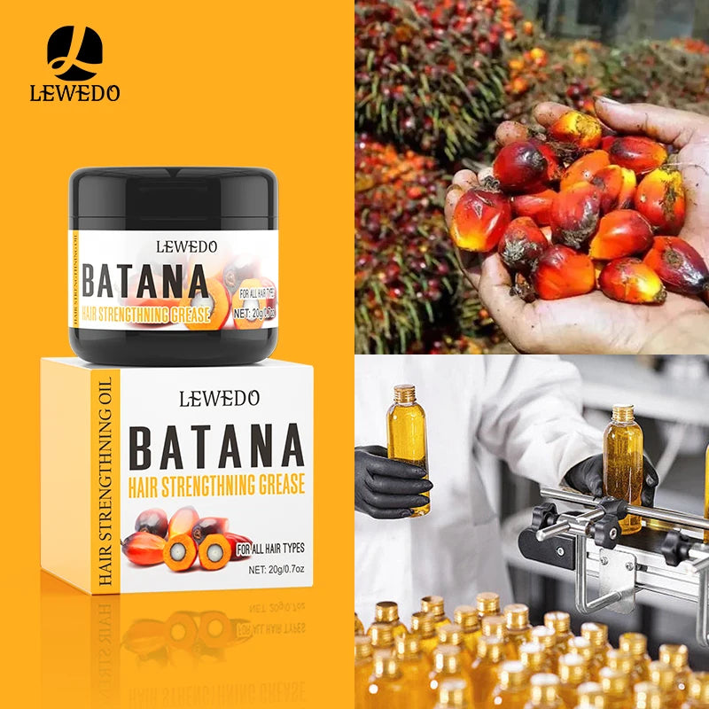 LEWEDO Raw Batana Grease For Hair Growth 20g Anti Hair Loss Oil Deep Nourishes Repair Damaged Mask For Hair Growth Treatment