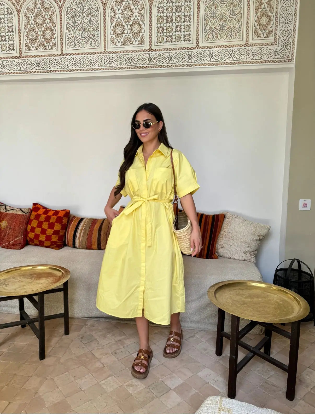 Fashion Commuter Long Skirt Office Elegant Lapel Shirt Dress Women Casual Elegant Single-breasted Short-sleeved Party Dress