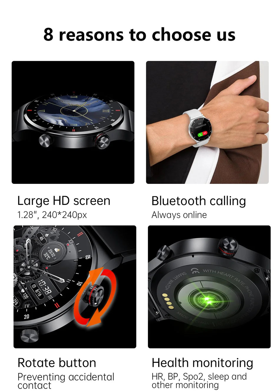 GPS Sports Smartwatch Men Health Monitoring With Heart Rate ECG + PPG 100+ Sports Modes NFC 2026 New Bluetooth Call Smart Watch