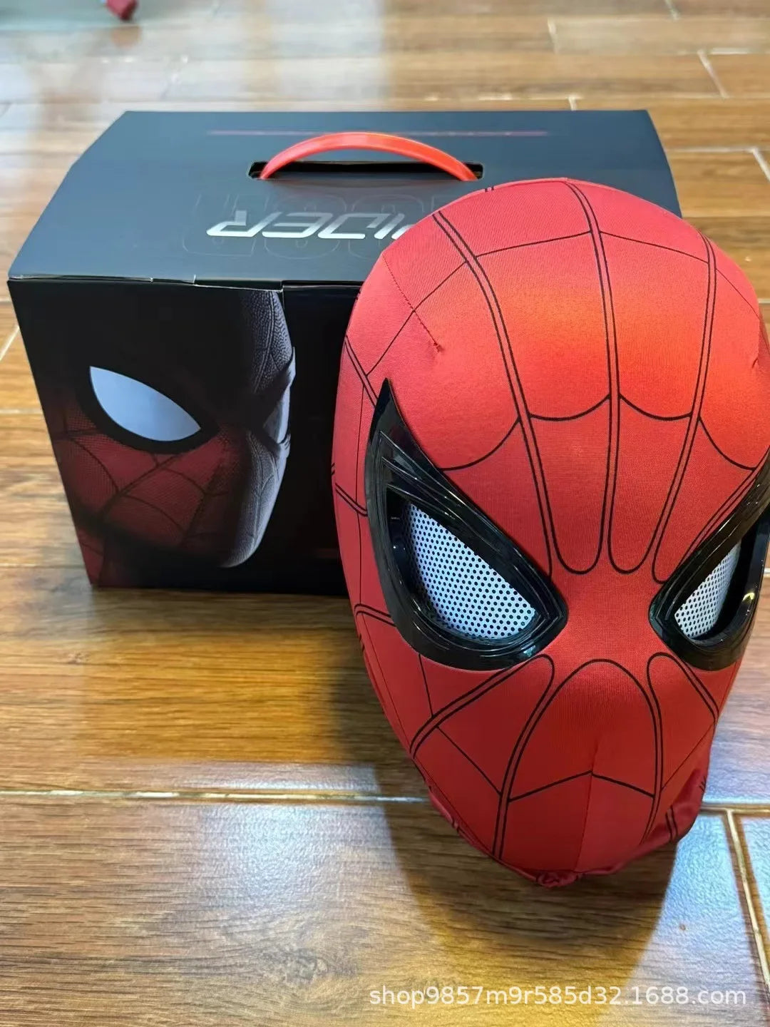 Spiderman Mascara Headgear Cosplay Moving Eyes Electronic Mask Spider Man Remote Control Elastic Toys For Adults Kids Gifts