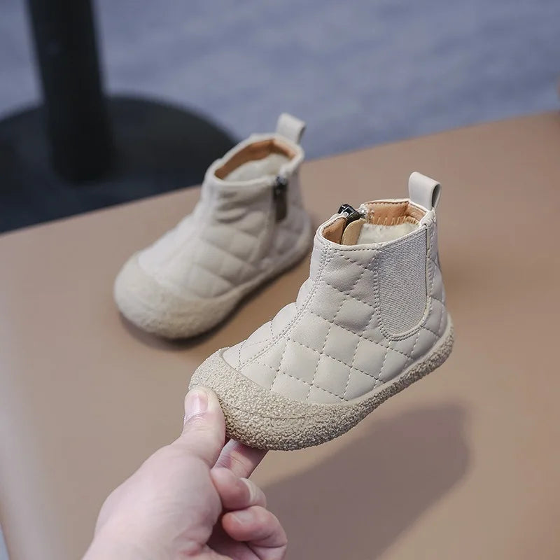 Winter Boots for Baby Boys Outdoor Girls Snow Boots Plush Children Cotton Shoes Non-slip Kids Casual Shoes Infant Toddler Shoes