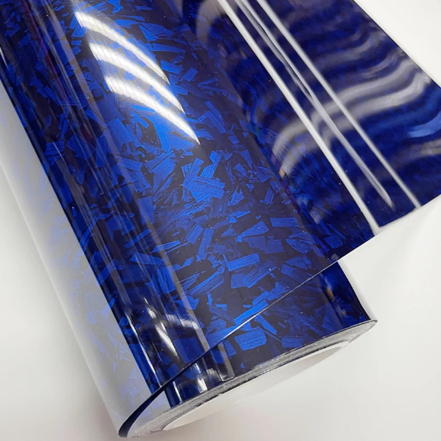 50cm*100cm PET Glossy Carbon Fiber Forged Black blue Red Vinyl Wrap Films Car Motorcycle Self Adhesive Body Film Stickers Auto