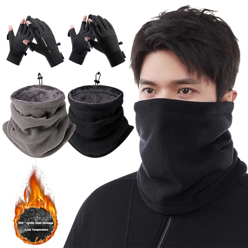 Winter Bandana Mask Neck Warm Scarf Outdoor Sport Ski Cycling Face Mask Neck Gaiter Camping Hiking Windproof Half Face Mask