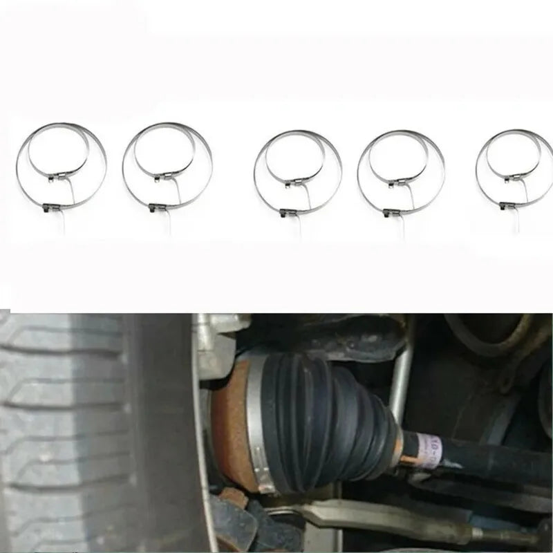 10PCS CV Boot Clips Kit Adjustable Stainless Steel Axle Coupling Shaft Guide Clamp CV Guide Clamp Kit Universal Auto ATV CV