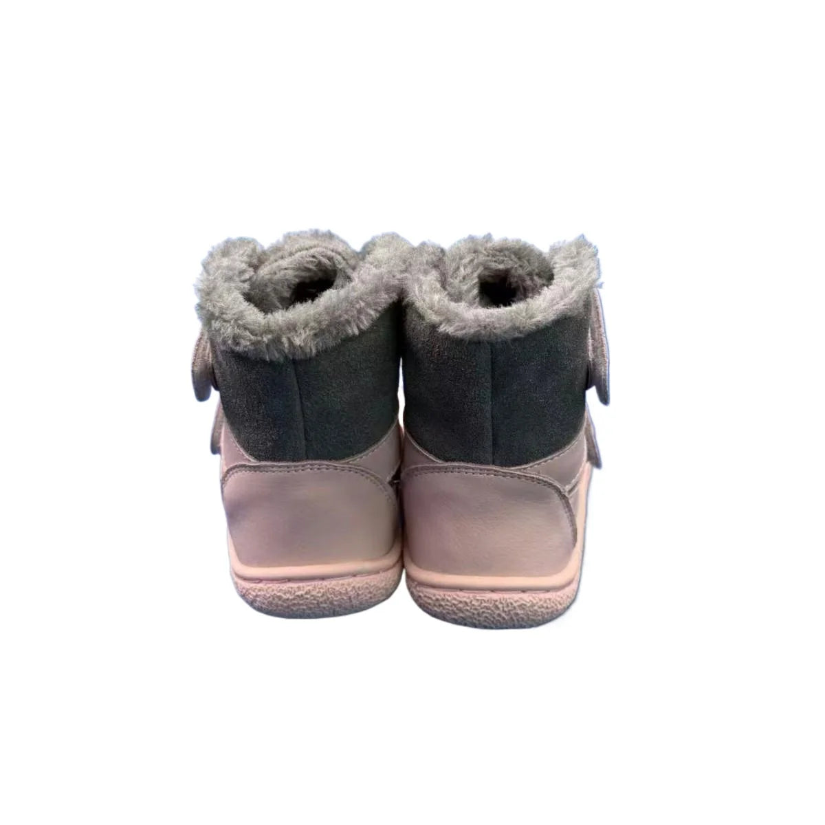 TipsieToes Top Brand Barefoot Genuine Leather Baby Toddler Girl Boy Kids Shoes For Fashion Winter Snow Boots 3 Straps Fur Inside