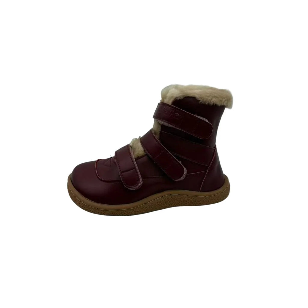 TipsieToes Top Brand Barefoot Genuine Leather Baby Toddler Girl Boy Kids Shoes For Fashion Winter Snow Boots 3 Straps Fur Inside