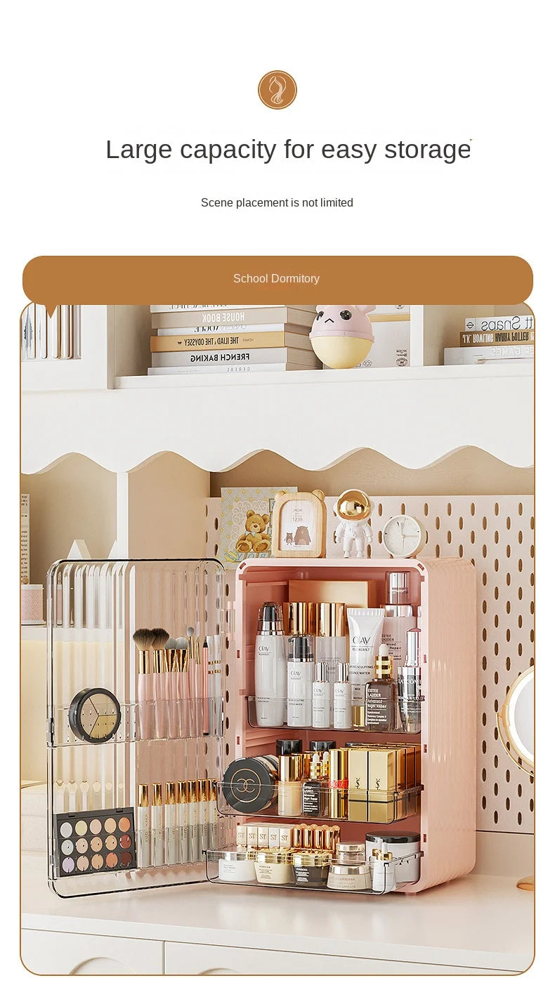 Moon Pattern Makeup Organizer and Storage Cosmetics Skincare Organizers with Lid and Drawers Cosmetic Display Cases Girls Gifts