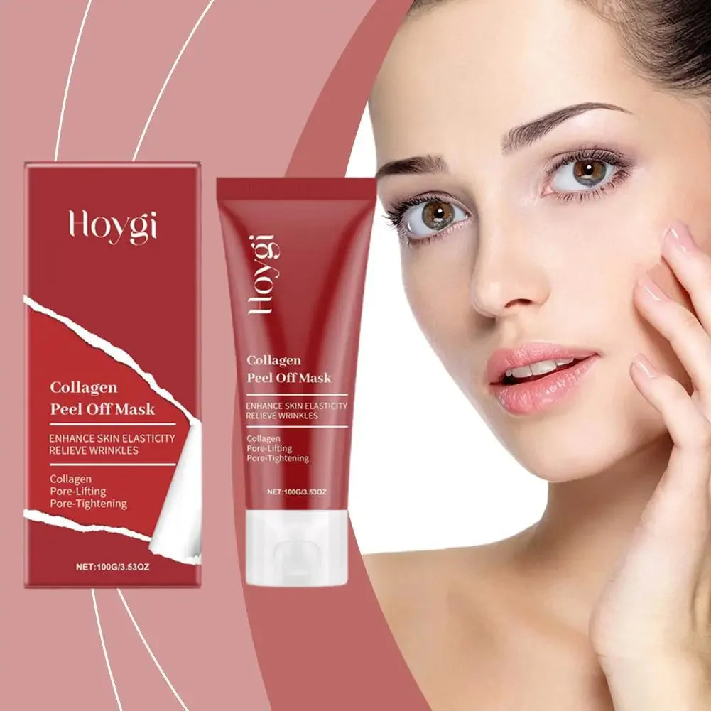 Collagen Peel Off Facial Mask Gently Cleansing Deeply Hydrating Moisturizing Face Mask Korean Skin Care Cream 75ml/100g