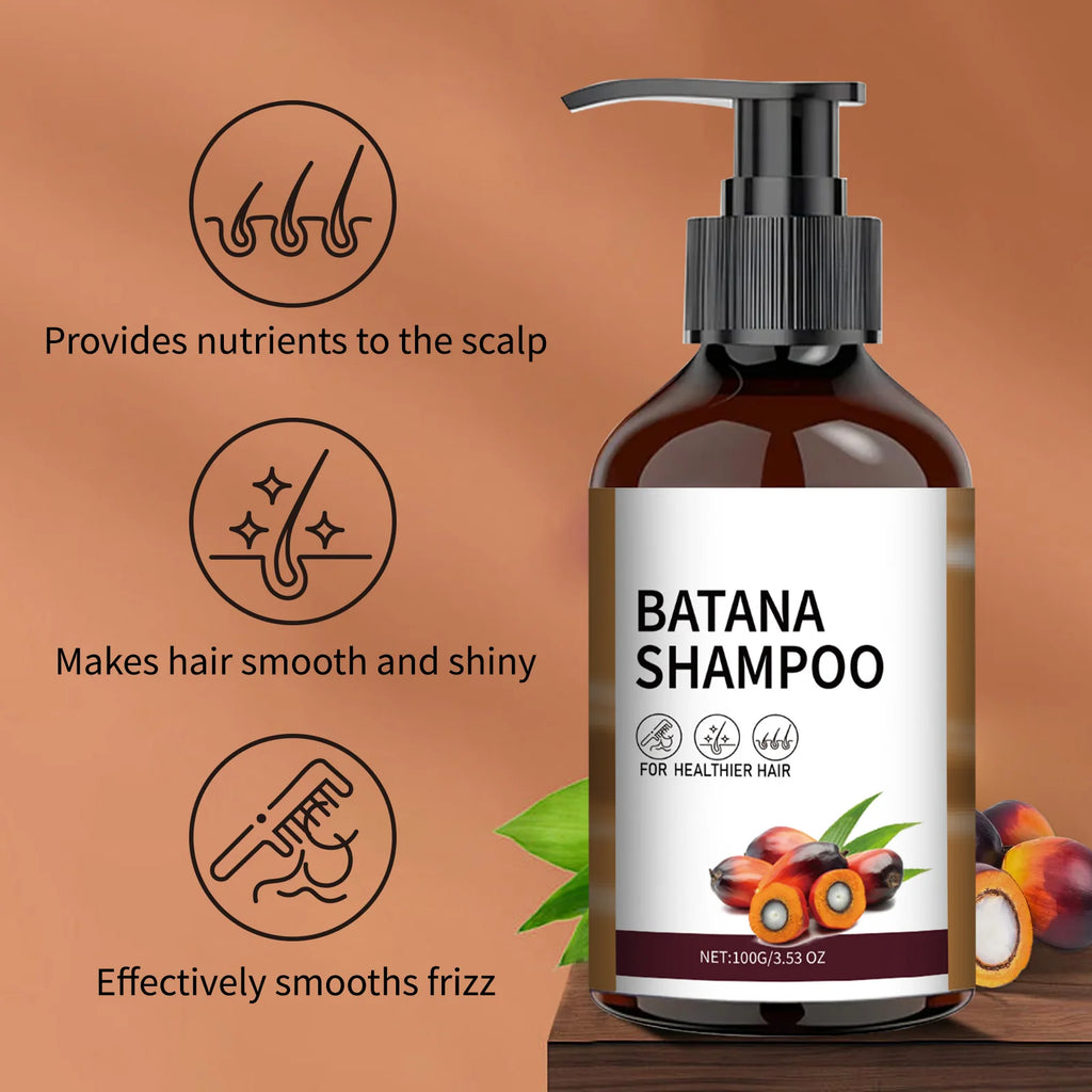 100ML Batana Oil Shampoo Deep Moisturizing Smooth Thick Hair Growth for  Anti Frizz Anti Hair Loss Damaged Hair Keratin Care