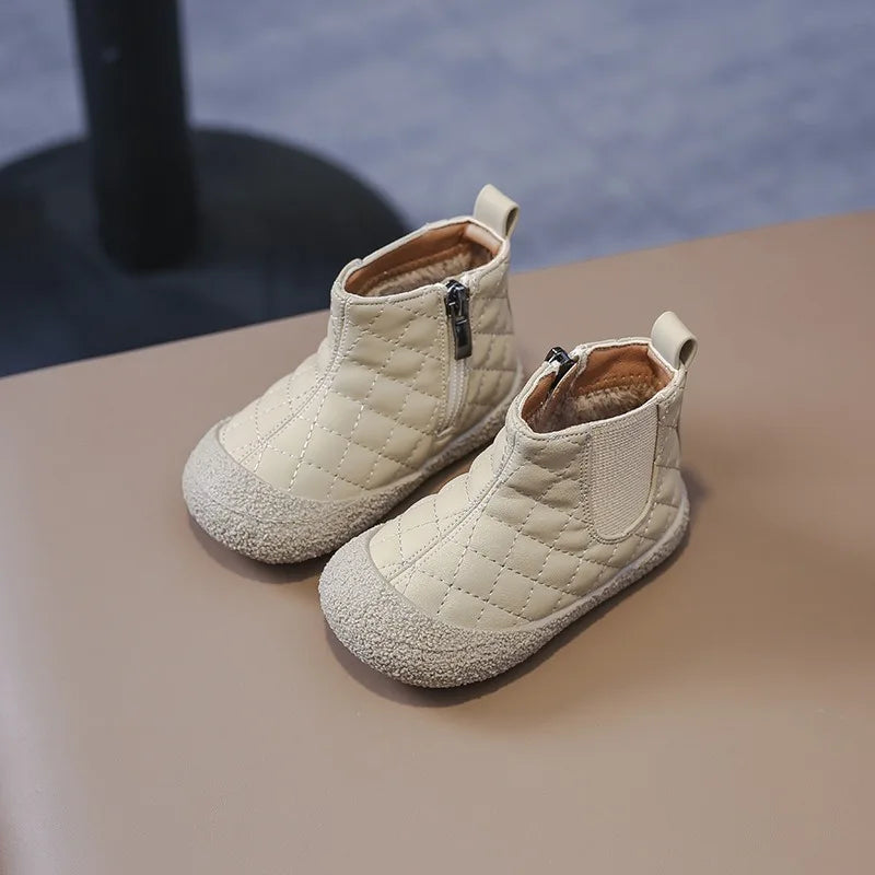 Winter Boots for Baby Boys Outdoor Girls Snow Boots Plush Children Cotton Shoes Non-slip Kids Casual Shoes Infant Toddler Shoes