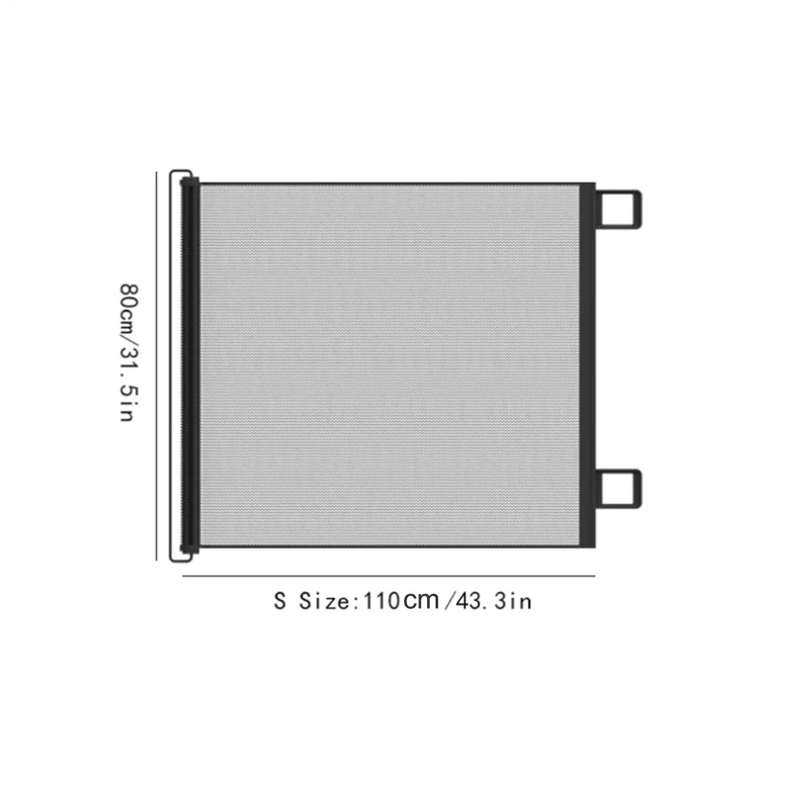 Retractable Pet Gate Childproof Net Indoor Mesh Fence for Dogs Kitten No-Drill Cat Baffle for Hallway Stairway Balcony Yard Door