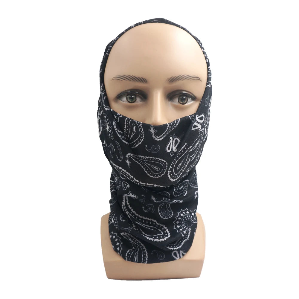Dark Color Tube Neckchief Outdoor Sports Hair Neck Bandana Gaiter Black Grey Cycling Scarf Hiking Running Headband Men Face Mask