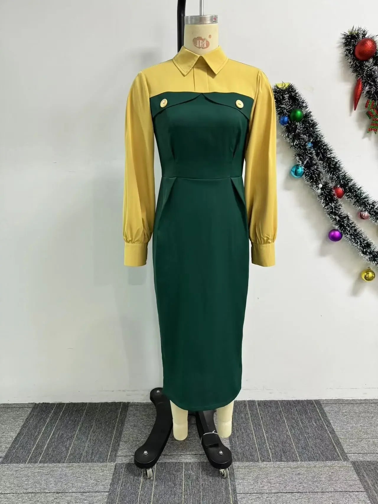 Fashion Women Long Sleeve Turn-down Collar Shirt Maxi Dress 2025 African OL Work Night Club Party Street Long Dresses