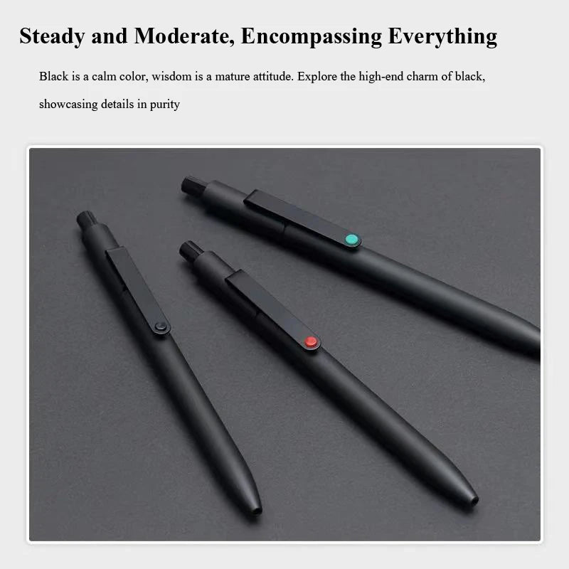 New KACO Midot Gel Ink Rollerball Smooth Writing Pen,0.5mm Fine Point Black ink Metal Clip Large Capacity KEFILL Refills Pens
