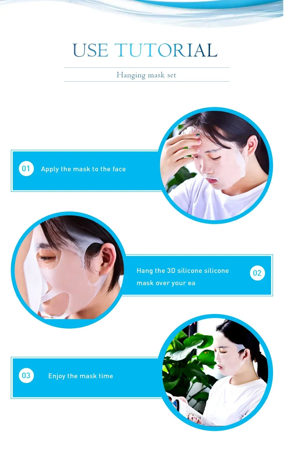 2025 Silicone Mask Reusable Cover Face Skin Care Hydrating Moisturizing Mask For Sheet Prevent Evaporation Steam Beauty Tool