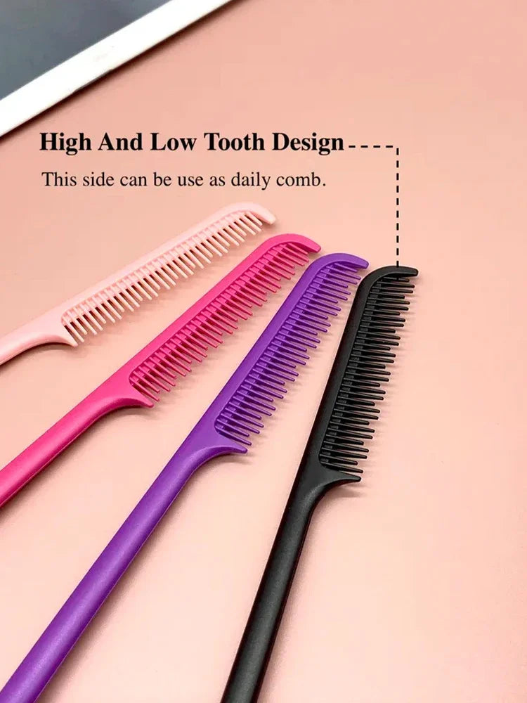 Three in One Edge Brush, Double-sided Edge Control Brush, Hair Salon Comb Brush, Beauty Tool Special for Real Hair Wigs