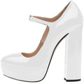 【Measure your feet length before order】Luxury Women High Heel Platform Pumps Mary Janes Evening Dress Plus Size Shoe 10-CHC-11