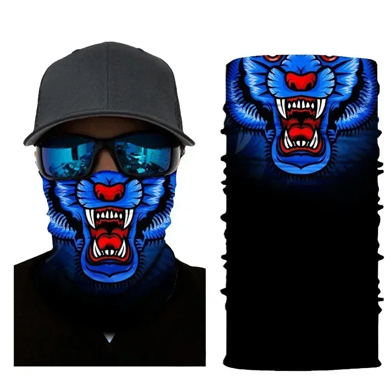 3D Fashion Cycling Face Mask Riding Scarf Breathable Seamless Neck Gaiter Women Bandana Headwear Headband Snood Ski Masks